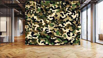 camouflage dark green background fashionable design for clothing Wall mural