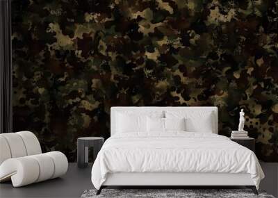 camouflage forest background, modern texture for hunting and fishing Wall mural