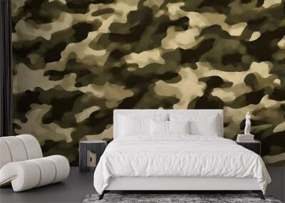 
camouflage green vector pattern texture military print Wall mural