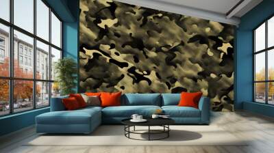 camouflage hunting style dirty khaki background Wall mural