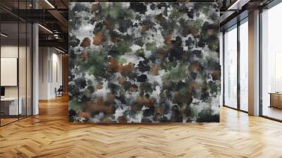 
camouflage military background forest hunting background, dirty design Wall mural