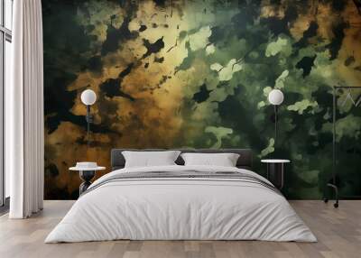 
Camouflage pattern military background khaki texture Wall mural