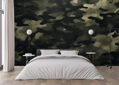 
camouflage pattern texture background, military uniform, wallpaper Wall mural