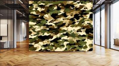 
camouflage vector background army texture forest khaki pattern Wall mural