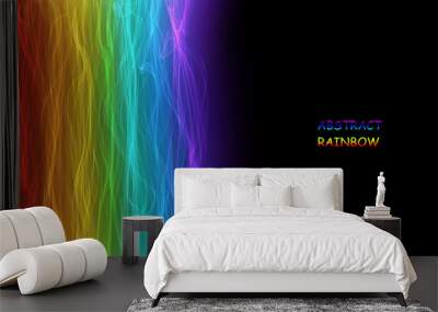 abstract rainbow stripes Wall mural