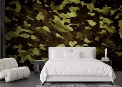 
fashionable camouflage background, military uniform texture, street modern design, hunting print Wall mural