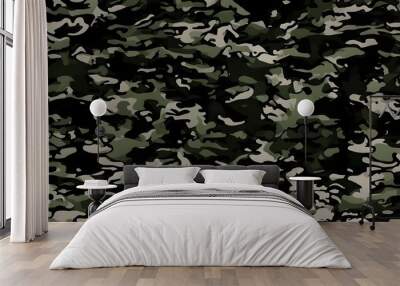 
fashionable camouflage background texture military, green pattern, hunting print Wall mural