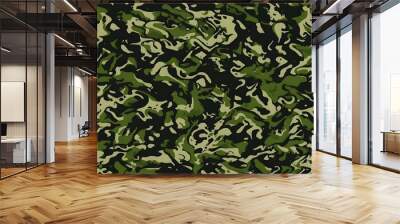 
fashionable camouflage background texture military, green pattern, hunting print Wall mural