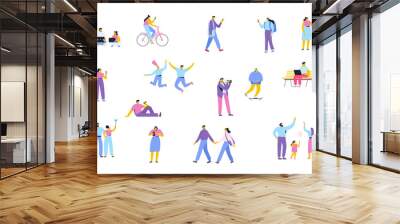 Flat Vector people set isolated on white background Wall mural