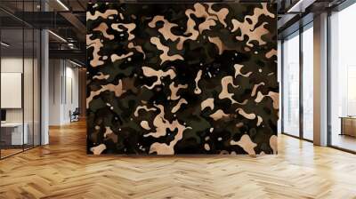 forest camouflage background, military uniform, forest print camouflage, hunting design Wall mural