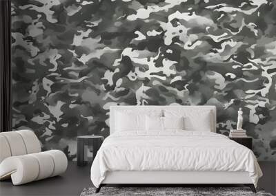 
gray camouflage pattern modern military background texture Wall mural