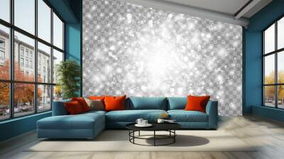 Vector magic white glow light effect isolated on transparent background. Christmas design element. Star burst with sparkles Wall mural