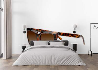 Leopard cat eye sunglasses isolated on white background. Wall mural