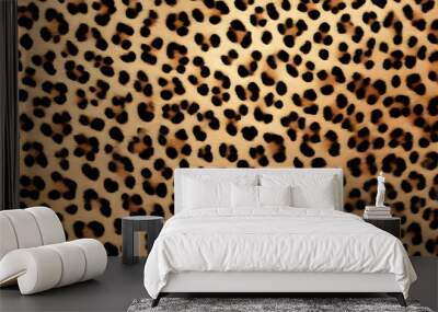 leopard print cat spots brown background stylish design Wall mural