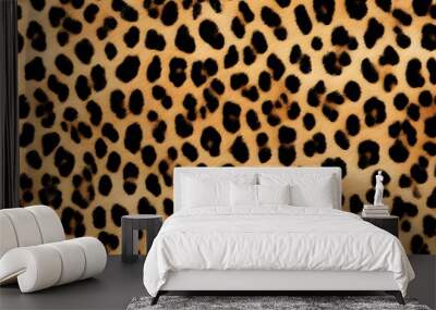 leopard print cat spots brown background stylish design Wall mural