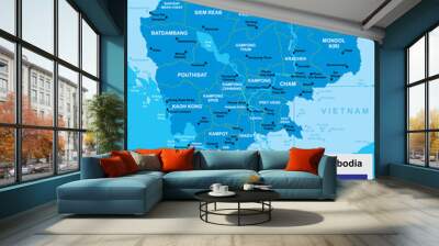 map of Cambodia vector illustration Wall mural