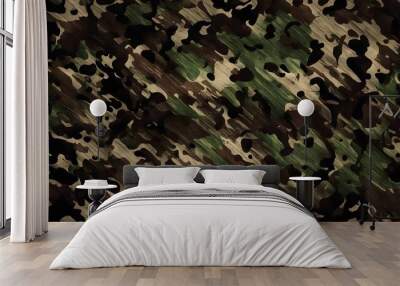 
military army camouflage military texture, forest background, camouflage design Wall mural