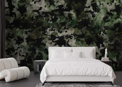 military camouflage pattern, forest design texture army background Wall mural