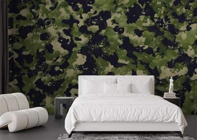 military camouflage pattern, forest design texture army background Wall mural