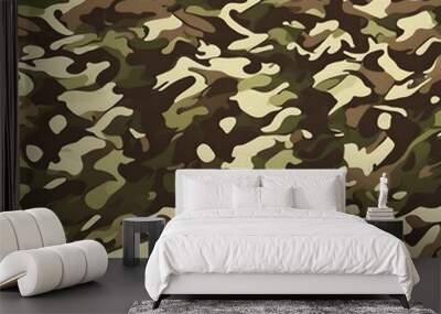 military green camouflage modern texture, army background Wall mural