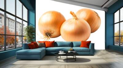 Onion isolated on transparent background Wall mural