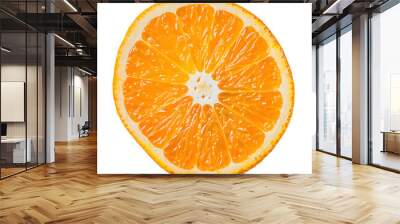 Orange slice isolated on transparent background Wall mural