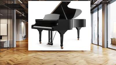 Piano isolated on white background Wall mural