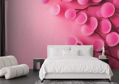 Pink abstract background. Graphic design banner background template Wall mural