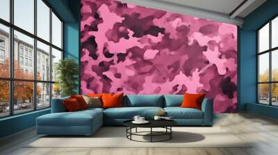 
Pink camouflage background, classic fashion print design Wall mural