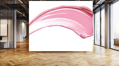 Pink liquid lipstick smear isolated on white background	 Wall mural