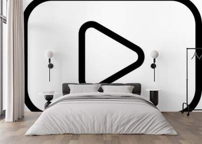 Play button icon Wall mural