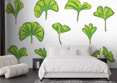 Ginkgo leaf Wall mural