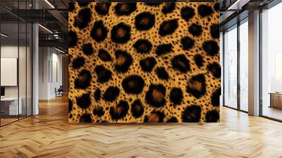 Realistic fur leopard seamless pattern Wall mural