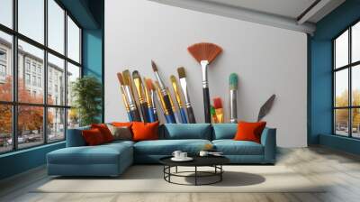 set of paint brushes Wall mural