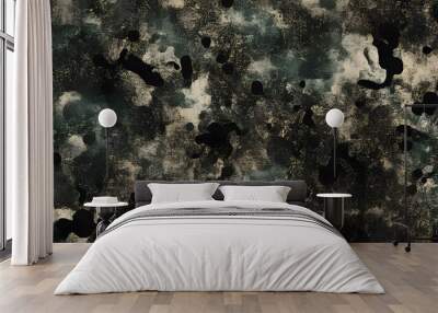 
texture camouflage green army dirty background Wall mural