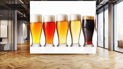 The Variety of Beer Glasses Wall mural