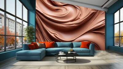 Abstract illustration of a melted milk chocolate dessert. Background, wallpaper. Wall mural