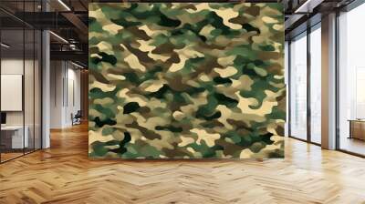 vector camouflage pattern modern fashionable urban print, military background Wall mural