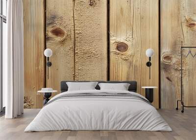 Wood texture light tan background. Wooden surface with visible grains	 Wall mural