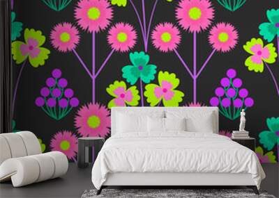 Seamles Flower Pattern. Wall mural