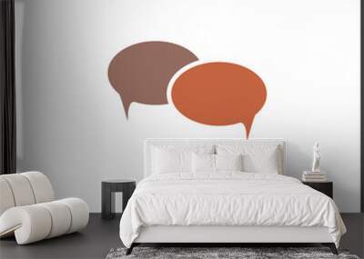 Bubble talk vector icon on white isolated background. Wall mural