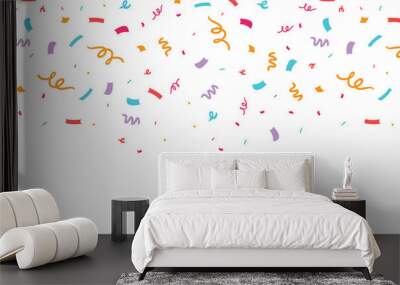 colorful confetti border frame repeat pattern. great for a birthday party or an event celebration in Wall mural