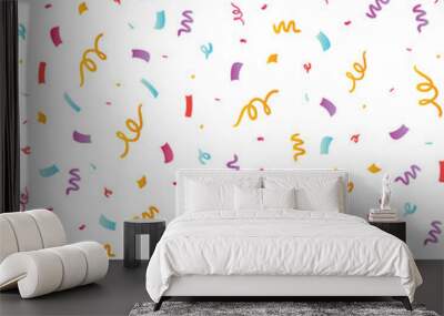 Fun confetti seamless repeat pattern. Great for a birthday party or an event celebration invitation or decor. Surface pattern design. Wall mural