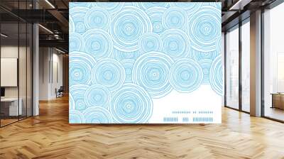 Vector doodle circle water texture frame corner pattern Wall mural