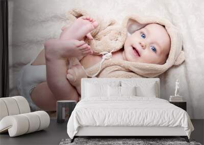 portrait of a beautiful baby girl Wall mural