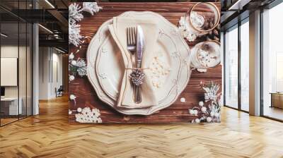 Christmas serving table Wall mural