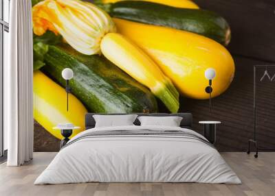 Yellow and green zucchini Wall mural