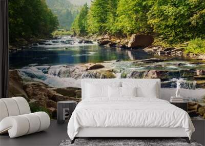 River in the forest. Wall mural