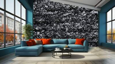 Black coal background Wall mural