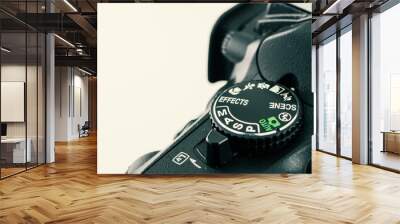 DSLR camera dial close-up. that shows the shooting mode dial Wall mural